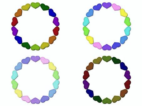 七宝模様のハ−トの丸いフレ−ム 七宝模様のハ−トの丸いフレ−ム 七宝模様,ハート,フレ−ム,メッセージカード,pop,チラシ,飾り枠,あしらい,柄,パターンのイラスト素材