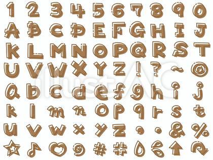 手書き アルファベット&数字セット1