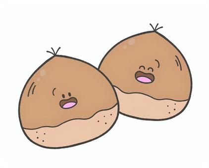 栗の手描きイラスト2 栗の手描きイラスト2 栗,可愛い,秋,食べ物,クリ,手描き,挿絵,単品,10月,11月のイラスト素材