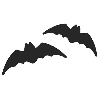 2匹のコウモリ コウモリ,生き物,ハロウィン,シルエット,怖い,飛ぶ,羽,蝙蝠,哺乳類,動物のイラスト素材