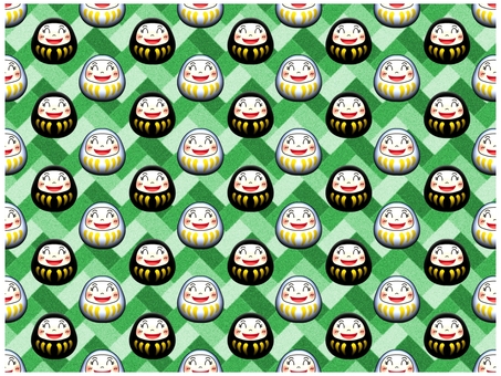 ダルマの壁紙 だるま,ダルマ,白,黒,柄,パターン,壁紙,背景,ポストカード,檜垣模様のイラスト素材