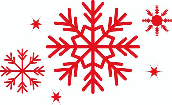 氷結晶　 氷,結晶,寒い,雪,冬,散る,シンプル,クリスマス,赤のイラスト素材