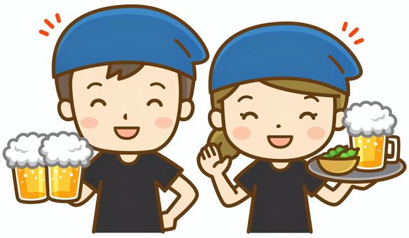 Illustration, restaurants, izakaya, beer garden, 