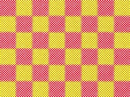 ハーフトーンの市松模様の背景壁紙素材画像 ハーフトーン,市松模様,背景,壁紙,スクリーントーン,ドット,柄,テクスチャ,ピンク,黄色のイラスト素材