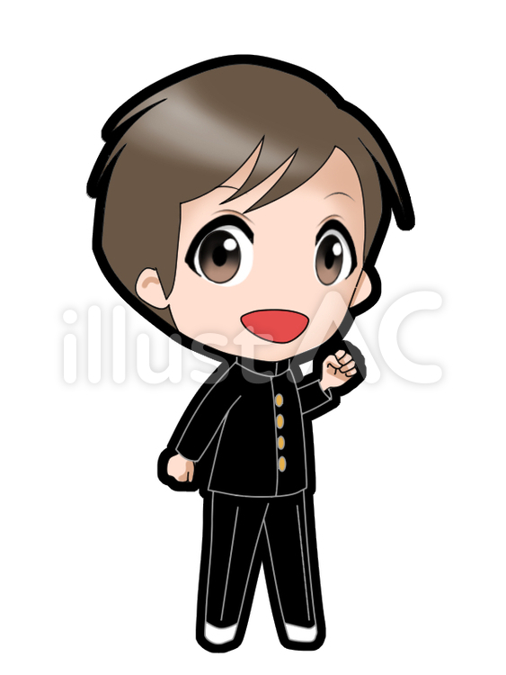 学生　男の子 学生,男の子,こどものイラスト素材