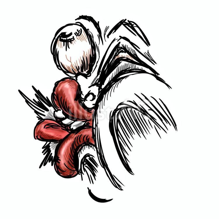 ダメージを受ける表情パーツ線画 ダメージ,ショック,ギャーのイラスト素材