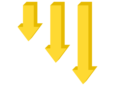 Illustration, arrow, under, icon, 