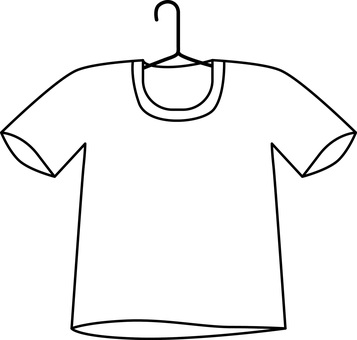 Tシャツシンプル tシャツ,衣類,インナー,ハンガー,クリーニング,干す,シンプルのイラスト素材