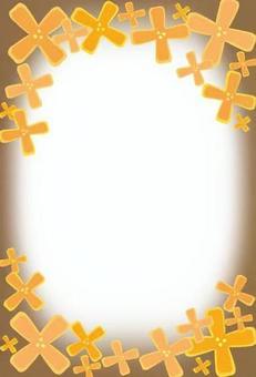 金木犀フレーム　ハガキ　茶