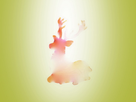 トナカイのシルエット トナカイ,シルエット,動物,冬,クリスマス,ボカシ,グラデーション,お休み,景色,壁紙のイラスト素材