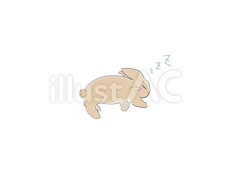 眠るウサギ ウサギ,寝る,眠るのイラスト素材