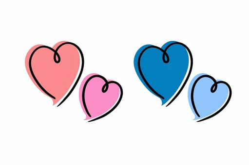 手描き風ハート（ビビット） ハート,バレンタインデー,ホワイトデー,母の日,父の日,恋愛,告白,感謝,誕生日,結婚のイラスト素材