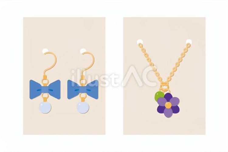 アクセサリー アクセサリー,ピアス,ネックレスのイラスト素材