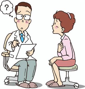 医療_Dr問診001 ドクター,医療,病院,診察,治療,問診のイラスト素材