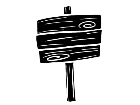 立て看板シルエット 看板,手描き,木製,シルエット,背景透過,案内,アイコン,木目,素材,黒のイラスト素材