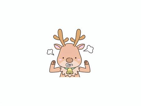 怒るトナカイ 怒り,勢い,叱責,主張,激怒,カラー,トナカイ,クリスマスのイラスト素材