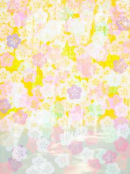 梅風景イラストの背景