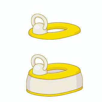 おまる おまる,トイレ,子供用,便座,カラー,主線ありのイラスト素材