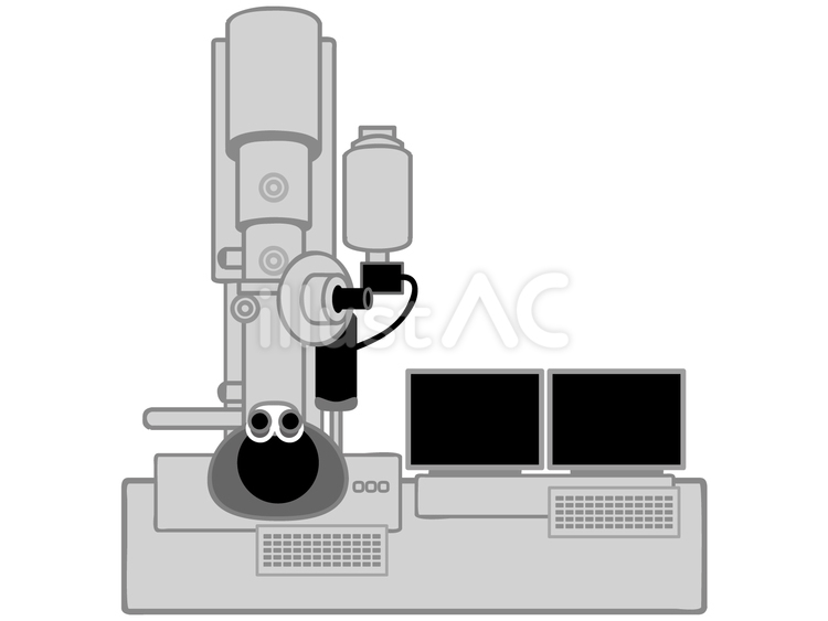 電子顕微鏡 電子顕微鏡,最新機器,テクノロジーのイラスト素材