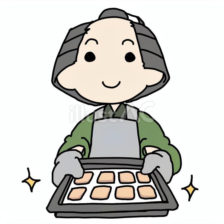 上手にクッキーを焼く町民 町民,クッキー,焼くのイラスト素材