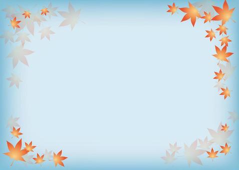 紅葉背景03_空色ヨコ