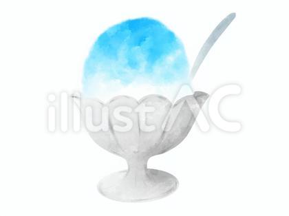 ブルーハワイのかき氷