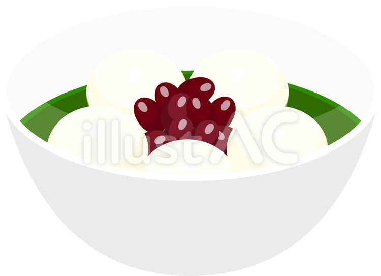 抹茶あずき白玉 白玉,抹茶,まっちゃのイラスト素材