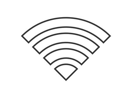 シンプルなWi-Fiマークのアイコン wifi,アイコン,図形,シンプル,おしゃれ,ベクター,ネット,ネットワーク,インターネット,電波のイラスト素材