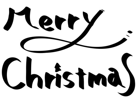 黒色メリークリスマス文字 クリスマス,メリークリスマス,手書き,文字,ロゴ,筆記体,カリグラフィー,英語,飾り,デザインのイラスト素材