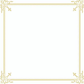 アンティークな正方形フレーム　手描き フレーム,正方形,スクエア,飾り枠,シンプル,アンティーク,ビンテージ,エレガント,豪華,綺麗のイラスト素材