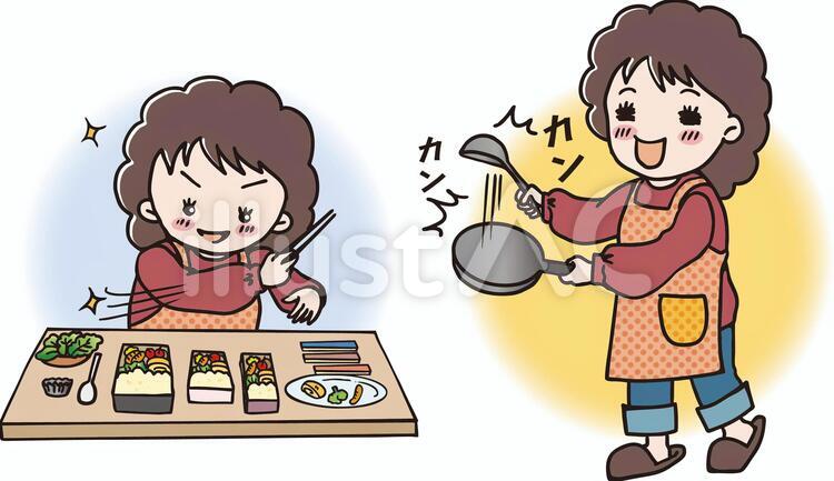 主婦の1日（3） 人物,主婦,女性のイラスト素材