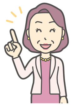  お金持ちマダム-200-バスト 指差し,ニコニコ,おばさん,中年,女性,富裕層,マダム,裕福,お金持ち,ミセスのイラスト素材