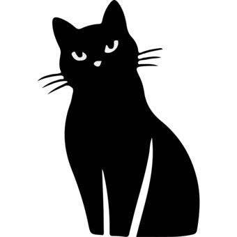 Free cut picture material/cat silhouette, , JPG, PNG and AI