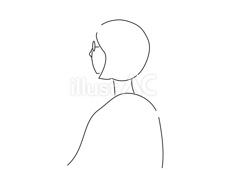 メガネの女の子 めがね,女の子,上半身のイラスト素材