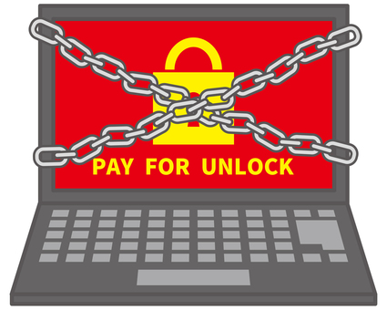 Illustration, ransomware, computer, virus, 