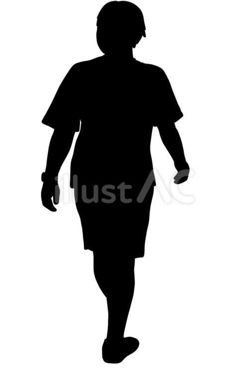 男性の後ろ姿のシルエット 男性,tシャツ,ハーフパンツのイラスト素材
