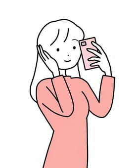 シンプル自撮り女