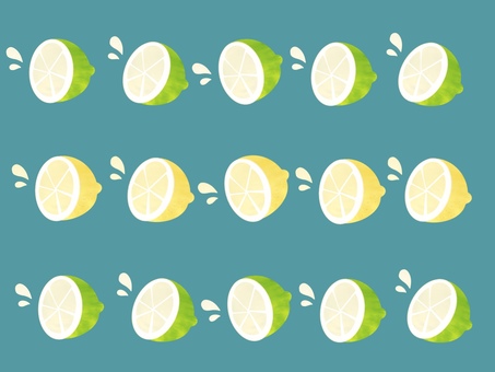 半分に切ったレモン(果汁あり)寒色系背景 レモン,果汁,かわいい,雫,シンプル,背景,ライン,断面,果物,フルーツのイラスト素材