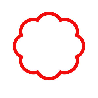 花フレーム_赤 フレーム,花,メモ,メッセージ,かわいい,シンプル,名札,かざりのイラスト素材