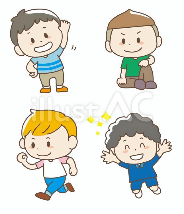 子供のスポーツ 可愛い,挿し絵,スポーツのイラスト素材