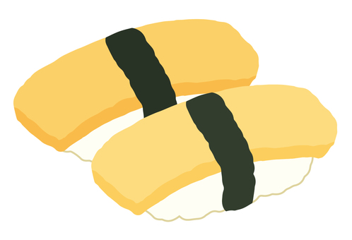 Egg nigiri sushi, , JPG, PNG and AI