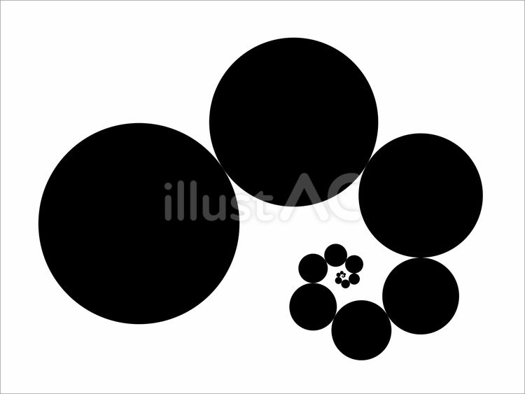 黄金比螺旋円黒塗り 幾何学模様,黄金比,螺旋のイラスト素材