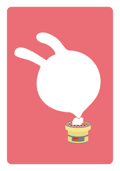 Illustration, cake, tambourine, rabbit, 