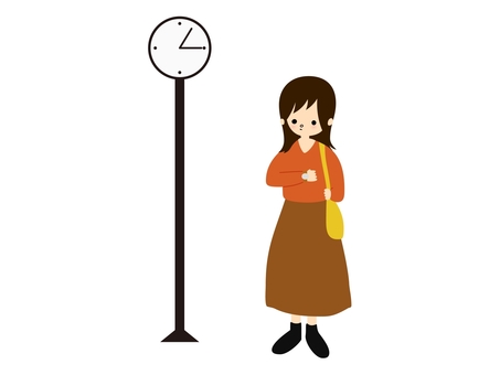 Illustration, appointment, wait, clock, 