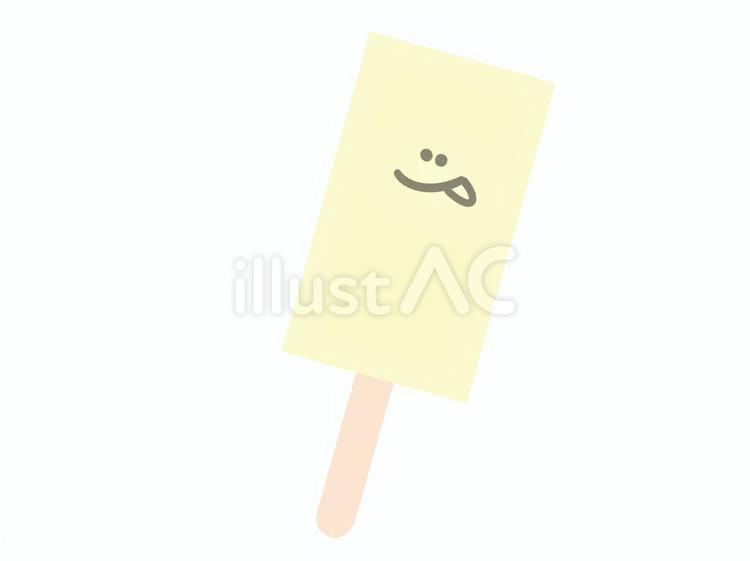 笑顔　ミルクアイスキャンディー主線なし ミルク,笑顔,スイーツのイラスト素材