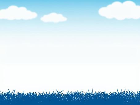 Prairie frame wallpaper Simple background illustration Landscape, grassland, wallpaper, background, JPG