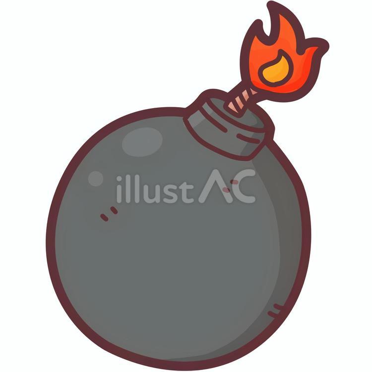 爆弾　かわいいデフォルメイラスト 爆弾,爆発物,ボンバーのイラスト素材