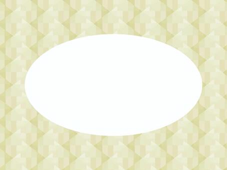 ベージュの幾何学模様の楕円フレーム143 フレーム,飾り枠,枠,囲み,楕円,ベージュ,楕円形,背景,幾何学模様,幾何学のイラスト素材