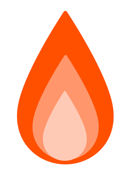 炎・赤 炎,赤,オレンジ,アイコン,火,着火,炎上,発火,火事,灯火のイラスト素材