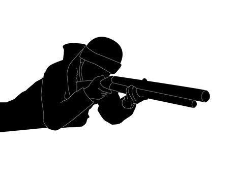 狙撃手 狙撃手,ライフル,猟銃,銃,狩猟,狩り,ハンター,猟友会,狙う,狙撃のイラスト素材
